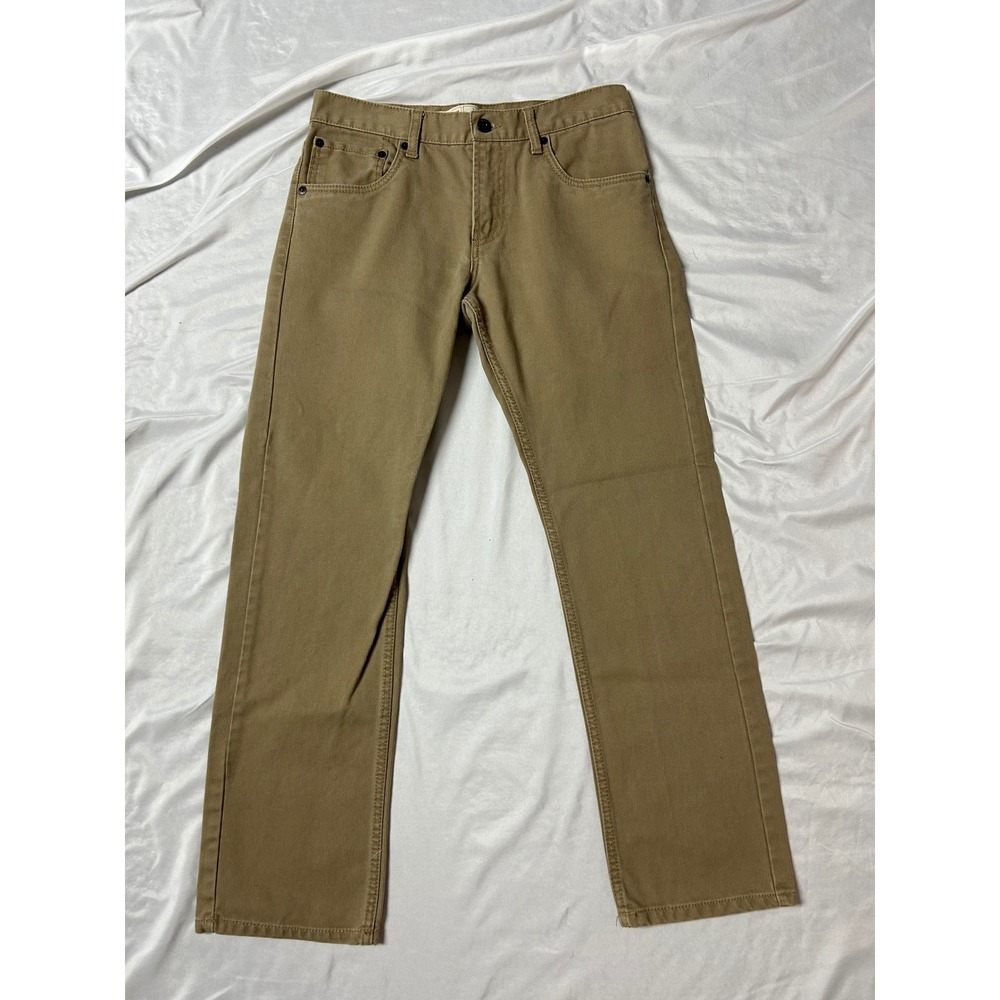 Levis 513 Slim Straight Corduroy Pants Khaki Tan 29x29 Mens 18 Reg 6935-266